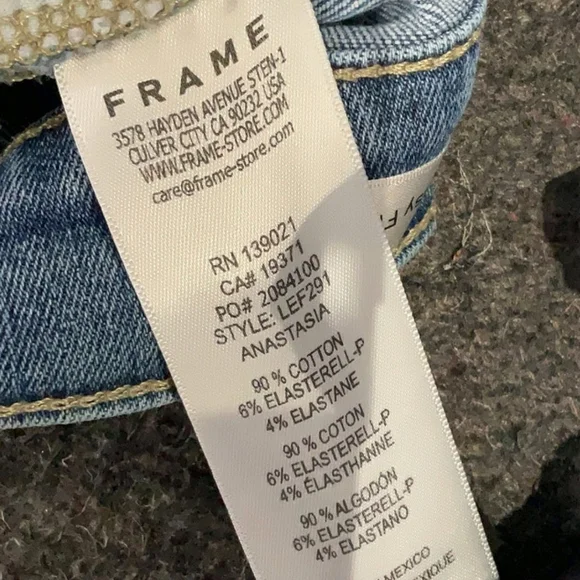 FRAME Le Easy Flare Light Wash High Rise Stretch Jeans Size 33 - Picture 6 of 11